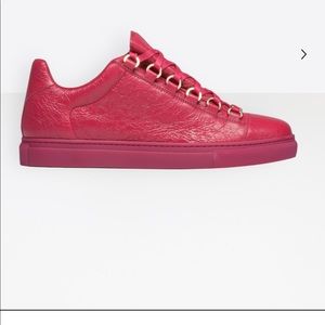 Balenciaga arena sneaker. Reddish-pink. Worn once.